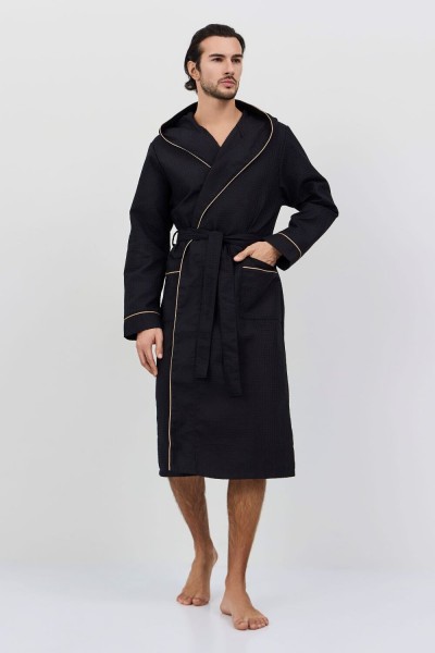 Халат домашний Чемпион ВЧ-242 - черный (НТ) Халат домашний Чемпион ВЧ-242 - черный (НТ)