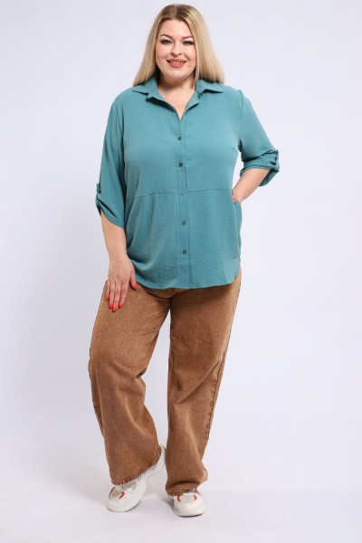 Женская рубашка 31964 - бирюза (НТ)