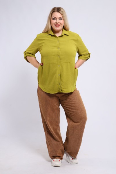 Женская рубашка 31964 - зеленый (НТ)
