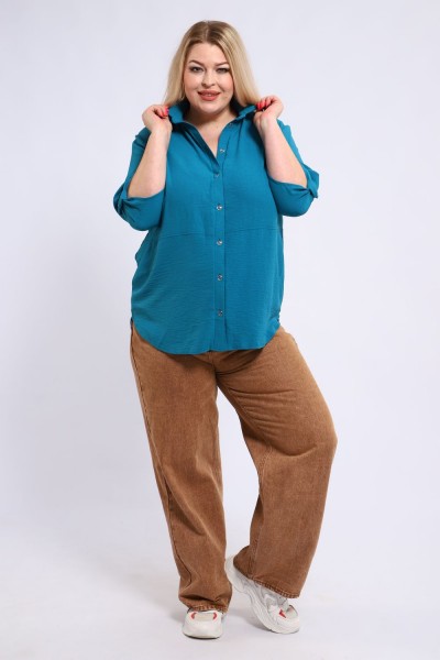 Женская рубашка 31964 - изумруд (НТ)