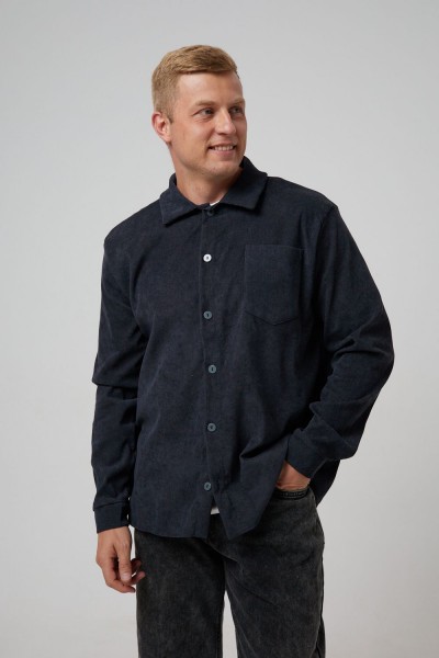 Рубашка мужская вельвет РММ-01 - графит (НТ)