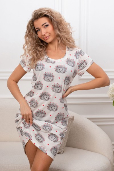 Ночная сорочка С 450 - ежики (НТ)