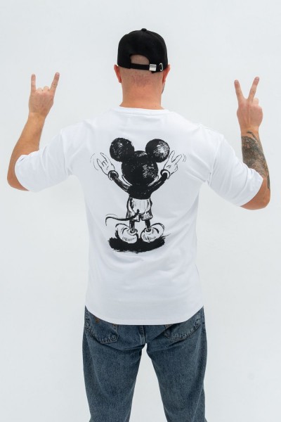 Футболка мужская 8507-1 оверсайз - белый+счастье (НТ)