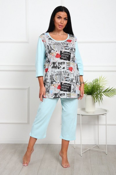 1060 Костюм женский домашний - бирюза (НТ) 1060 Костюм женский домашний - бирюза (НТ)