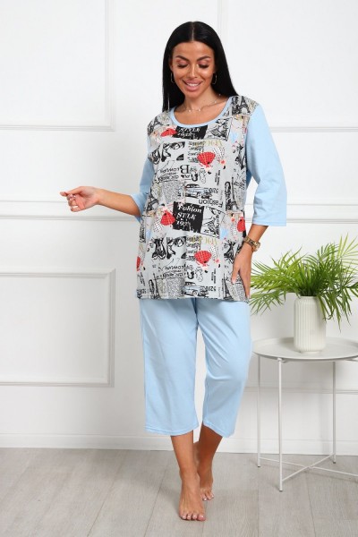1060 Костюм женский домашний - голубой (НТ) 1060 Костюм женский домашний - голубой (НТ)