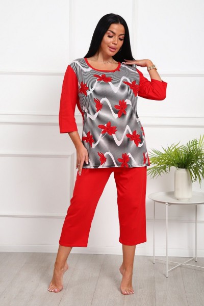1060 Костюм женский домашний - красный (НТ) 1060 Костюм женский домашний - красный (НТ)