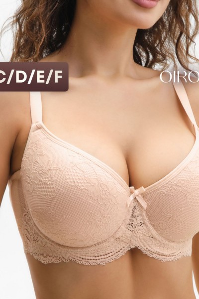 Бюстгальтер 2300 кружевной SPACER OIRO - бежевый (НТ)