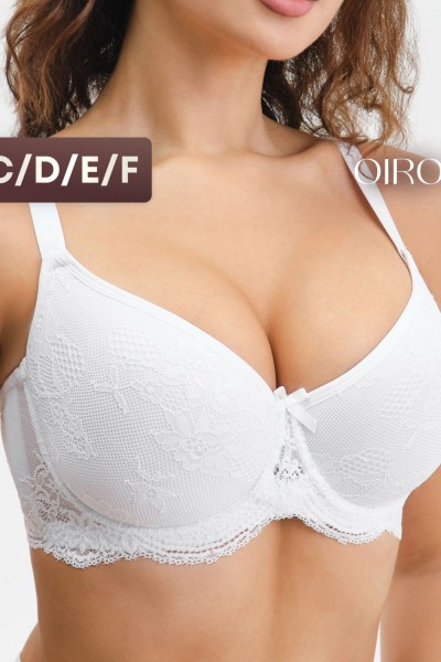 Бюстгальтер 2300 кружевной SPACER OIRO - белый (НТ)