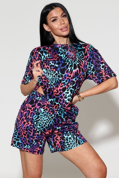 Костюм женский с шортами 137 - фиолетовый (НТ)