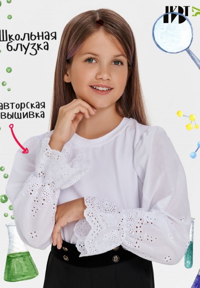 Блузка Пелагея - белый (НТ)