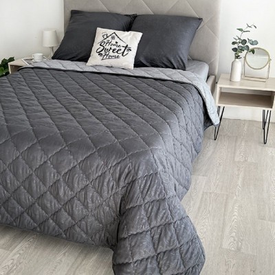 Комплект постельного белья с одеялом New Style КМ-003 графит-серый (НТ)