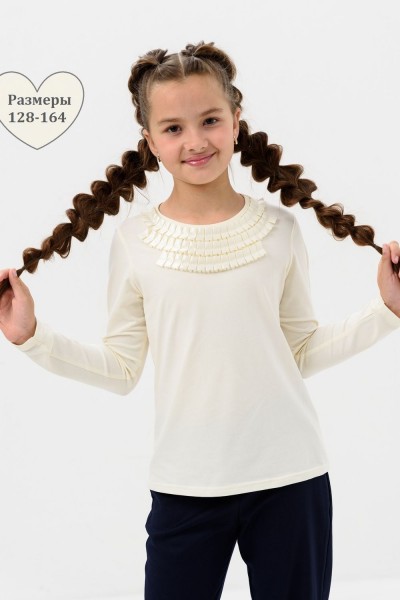 Шарм блузка длинный рукав детская - экрю (НТ)