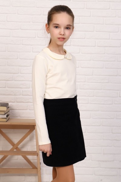 Жемчужина блузка детская дл. рукав - экрю (НТ)