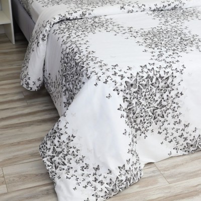 Пододеяльник поплин Бабочки - белый (НТ)