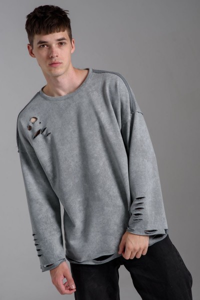 67177 толстовка мужская - серый-винтаж (НТ)
