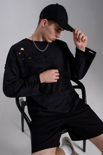 67177 толстовка мужская - черный-винтаж (НТ)