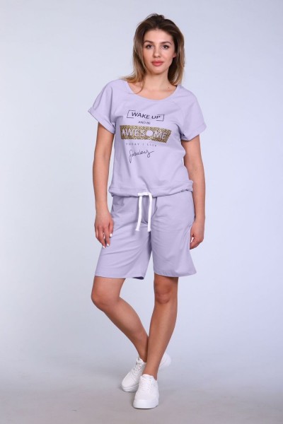Костюм женский с шортами 299 - лавандовый (НТ)