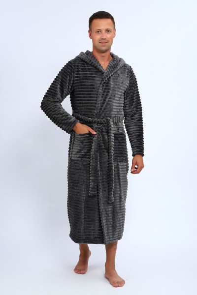 халат мужской 5729 - темно-серый (НТ) халат мужской 5729 - темно-серый (НТ)