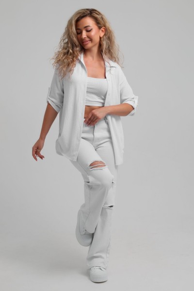 Рубашка 36963 - белый (НТ) Рубашка 36963 - белый (НТ)