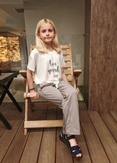 83919 брюки детские прямые - серый (НТ)