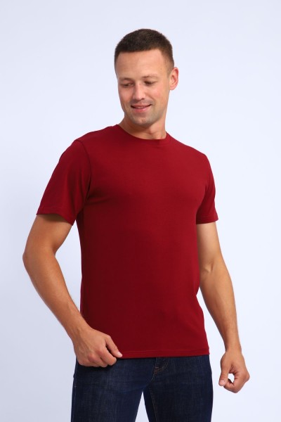 Футболка 019 - бордовый (НТ)