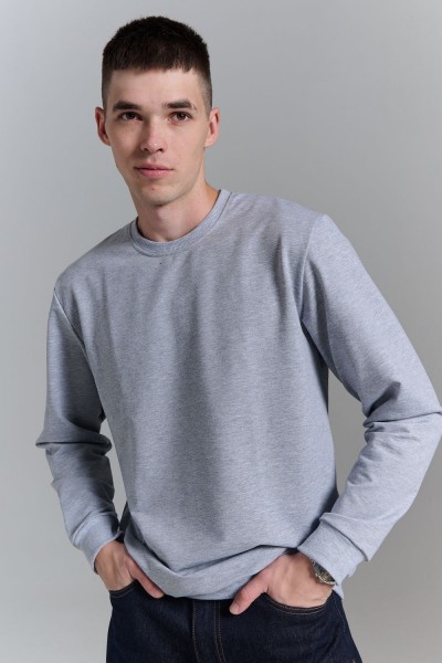 14430-1 Свитшот мужской - серый меланж (НТ)