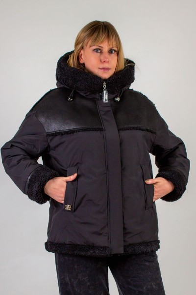 Куртка с верблюжьей шерстью арт.313 - черный (НТ)