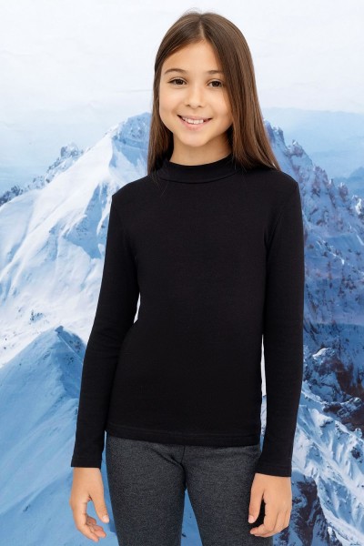 Джемпер для девочек Термо 22-19119Ц-5 - черный (НТ)