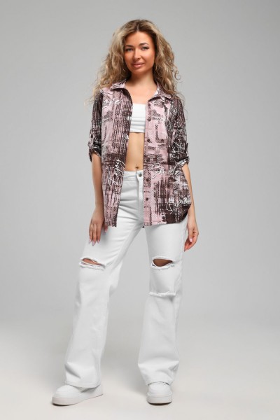 Рубашка 53016 - коричневый (НТ)