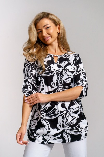 Туника 36970 - черно-белый (НТ) Туника 36970 - черно-белый (НТ)