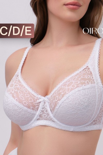 Бюстгальтер OIRO кружевной OLIVIA 2808 - белый (НТ)