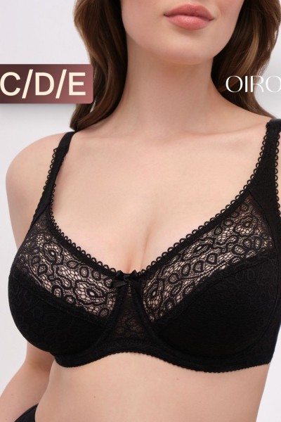 Бюстгальтер OIRO кружевной OLIVIA 2808 - черный (НТ)