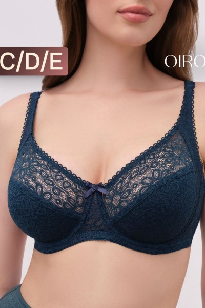 Бюстгальтер OIRO кружевной OLIVIA 2808 - изумрудный (НТ)