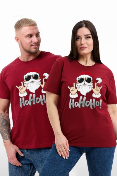 8525 футболка унисекс - санта+бордо (НТ)