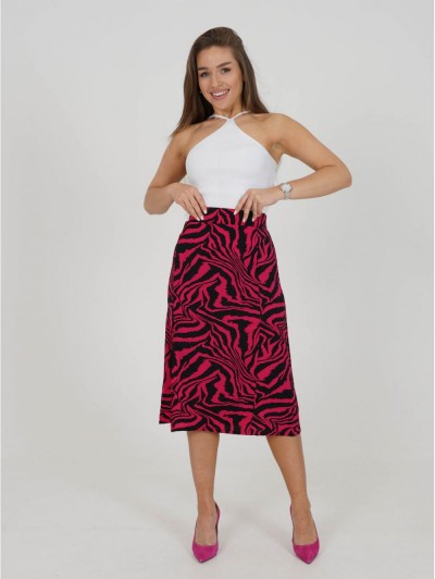 Хельга юбка женская(зебра фуксия) (ЛТ)