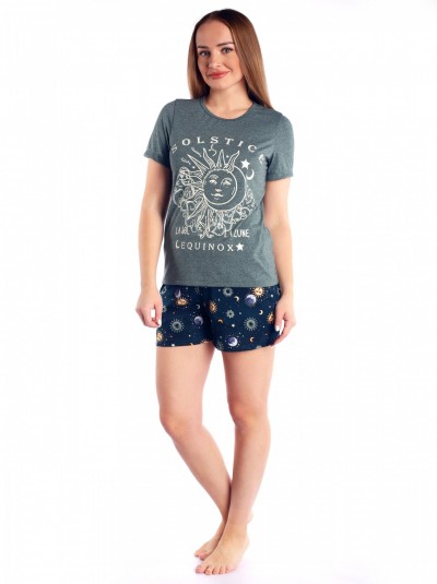 Костюм женский кулирка с шортами СОЗВЕЗДИЕ ЗЕЛЕНЬ (ДТ)