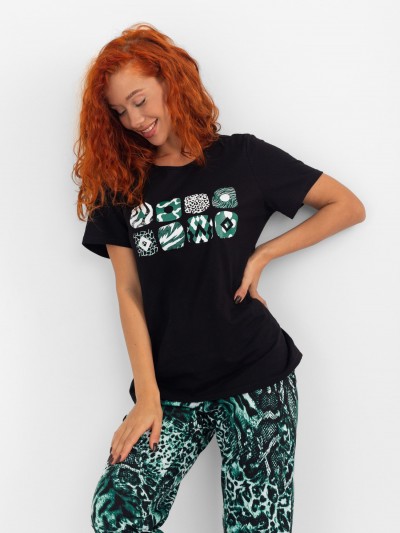 Костюм женский кулирка с брюками МАМБА ЗЕЛЕНЬ (ДТ)