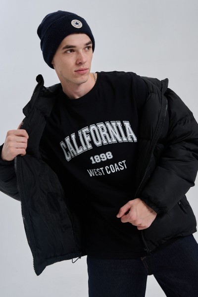 8573 футболка с дл.рукавом унисекс - черный+калифорния (НТ)