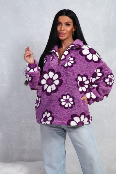 1075 Толстовка женская - фиолетовый (НТ)