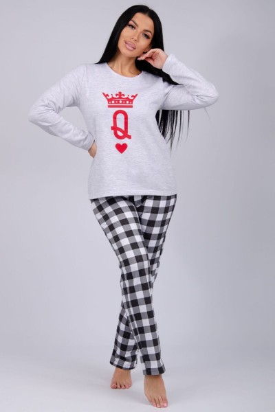 Пижама Карты - светло-серый меланж (НТ)