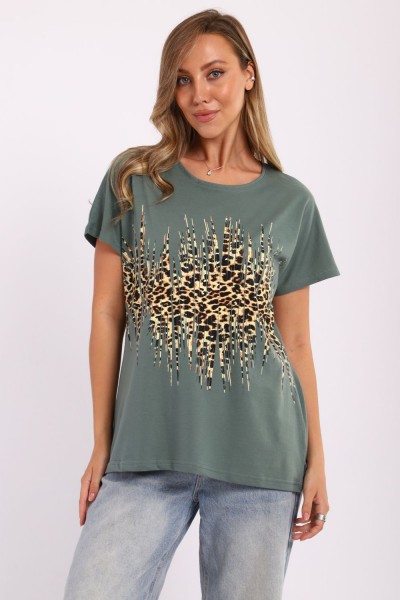 Футболка женская 32102 - зеленый (НТ) Футболка женская 32102 - зеленый (НТ)