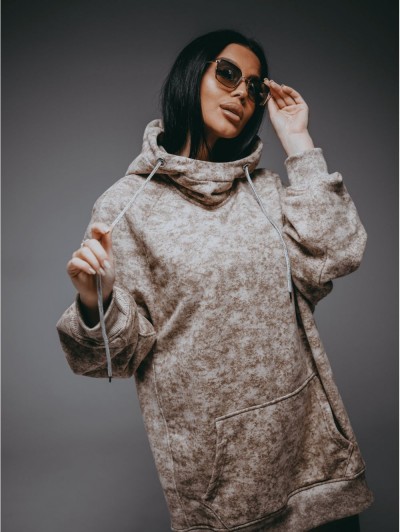 Ваниль худи женское (бежевый варенка) (ЛТ)