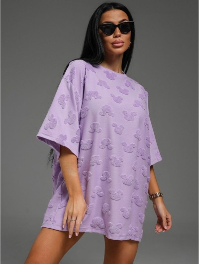 Ирбис футболка женская (махра лиловый микки) (ЛТ) Ирбис футболка женская (махра лиловый микки) (ЛТ)