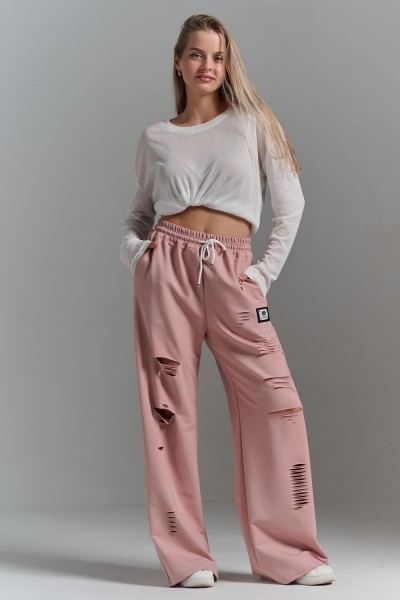 7484 брюки женские - пудровый (НТ) 7484 брюки женские - пудровый (НТ)