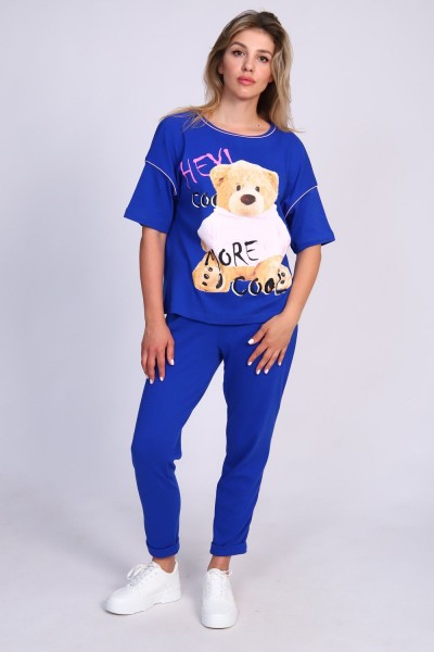 ТК 360 мишки Пижама - синий (НТ)