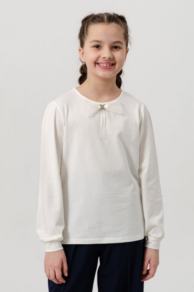 Блузка Микелла длинный рукав детская - экрю (НТ)
