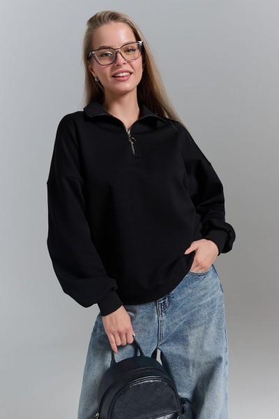 7486W Толстовка женская - черный (НТ) 7486W Толстовка женская - черный (НТ)