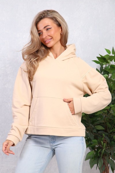 1087 Толстовка женская - бежевый (НТ)