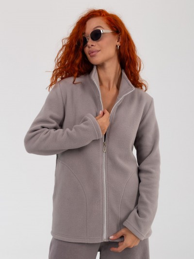 Толстовка ЖЕНСКАЯ флисовая ЭЛЛИ СВЕТЛО-СЕРЫЙ (ДТ)