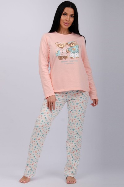 Пижама Элли - персиковый-молочный (НТ)